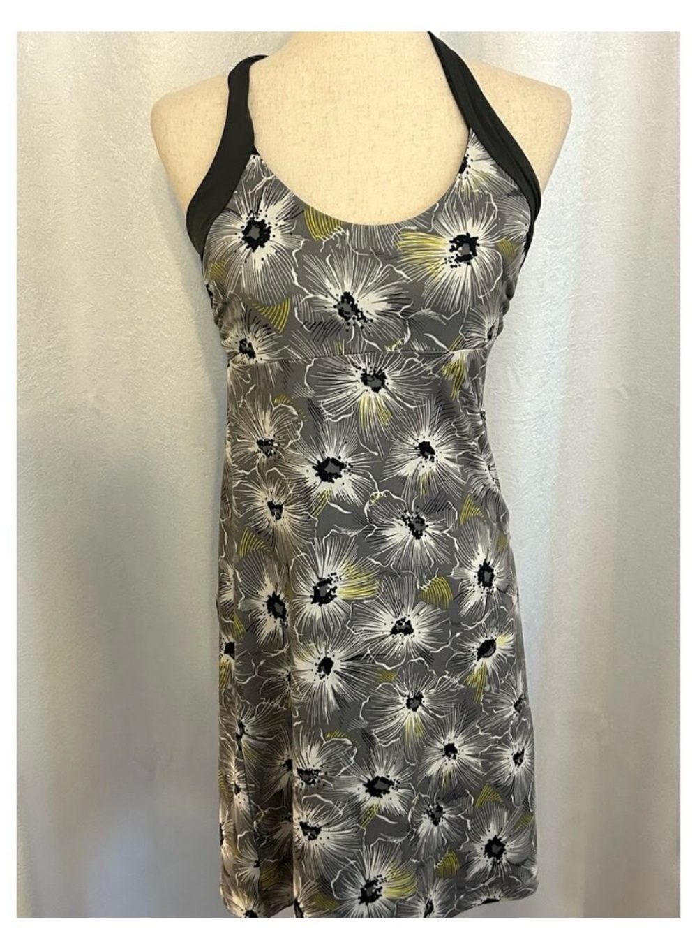 Patagonia Morning Glory Dress Seaflower Feather Gray Size Small